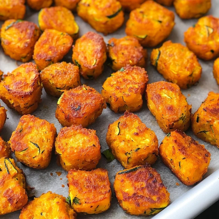 Baked Sweet Potato Zucchini Tots