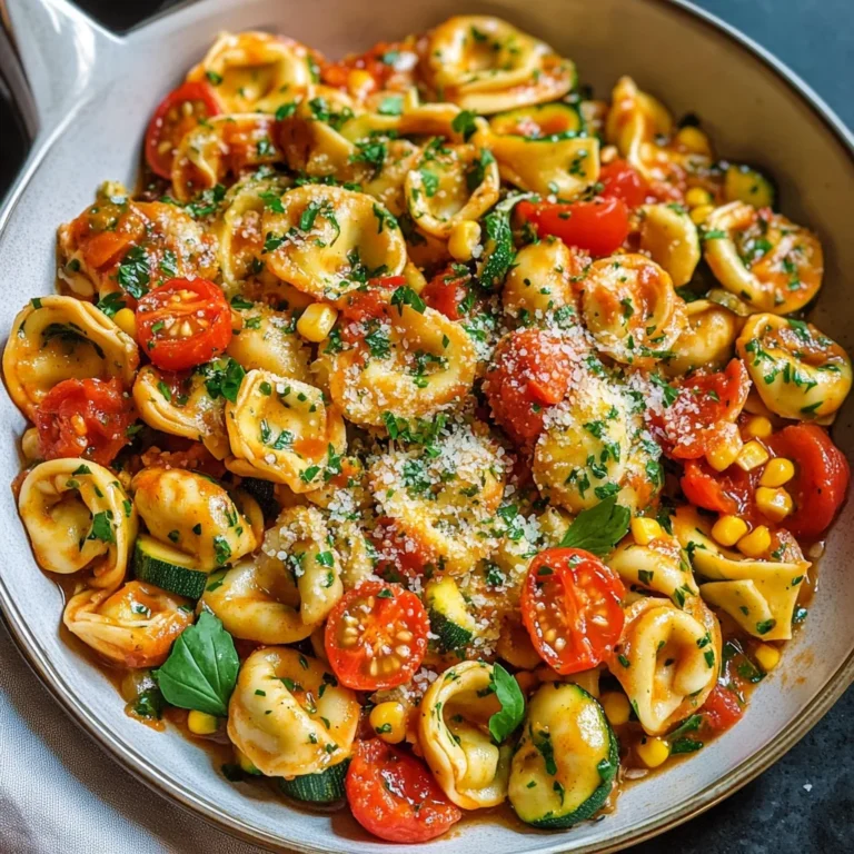 Cheese Tortellini with Summer Veggies