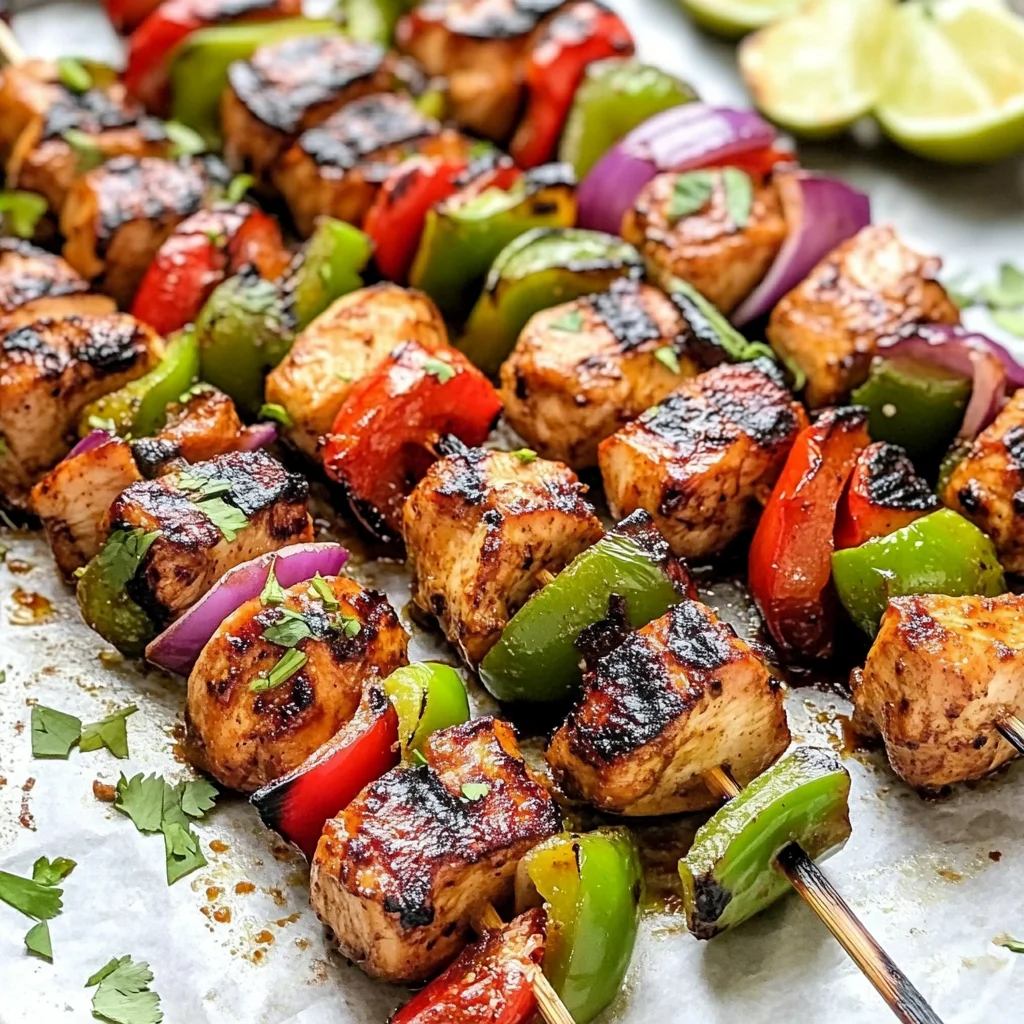 Fajita Chicken Kebabs