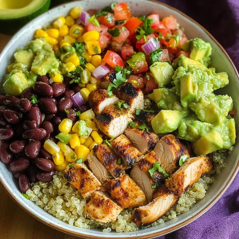 Grilled Chicken Burrito Bowls with Avocado Salsa