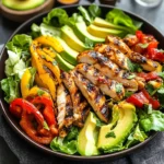 Grilled Chili Lime Chicken Fajita Salad