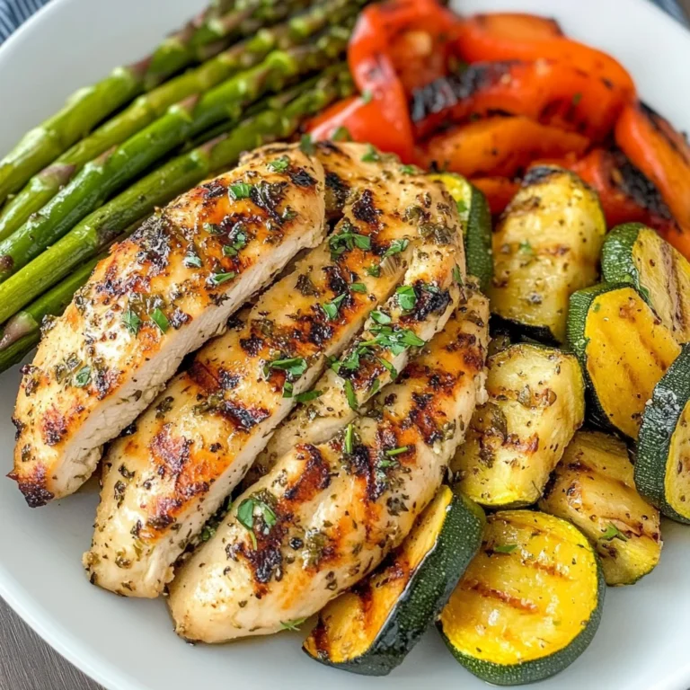 Grilled Garlic and Herb Chicken and Veggies