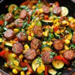 Sausage and Veggies Skillet - 30 Minute, One-Pan Meal