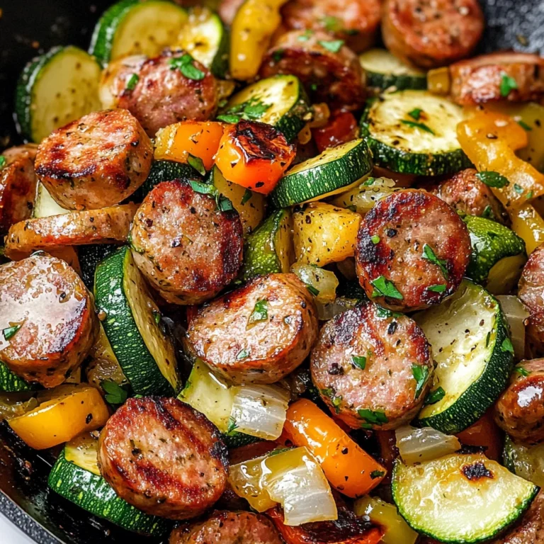 Skillet Sausage and Zucchini