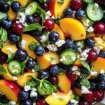 Blueberry Peach Feta Salad