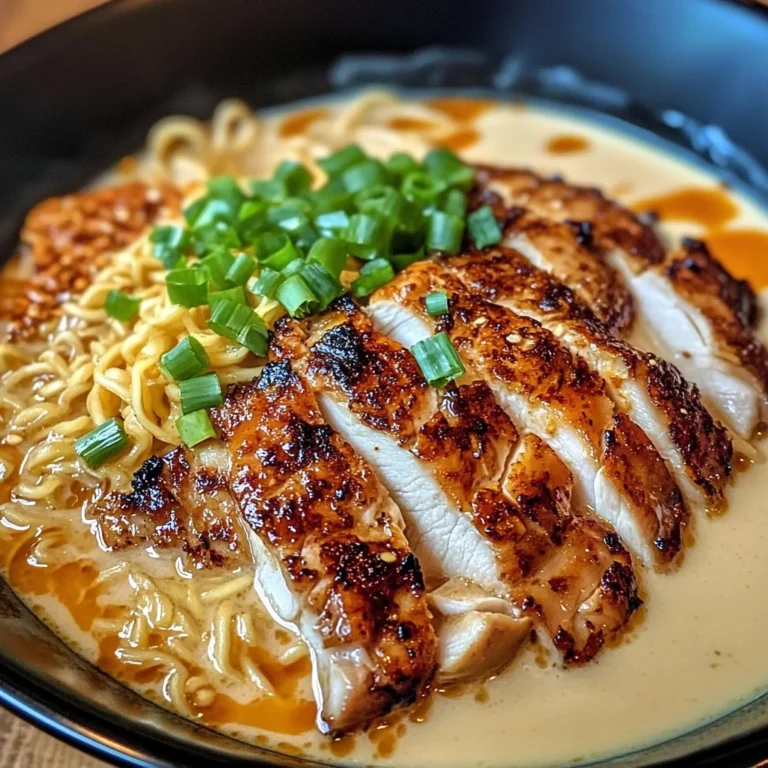 Fiery Chicken Ramen with Creamy Garlic Sauce