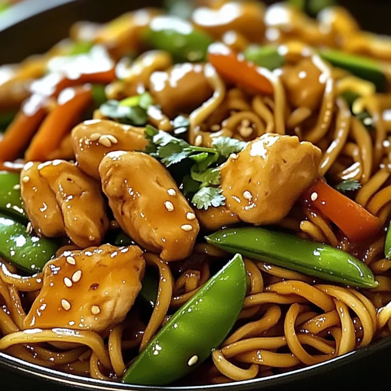 Garlic Chicken Lo Mein