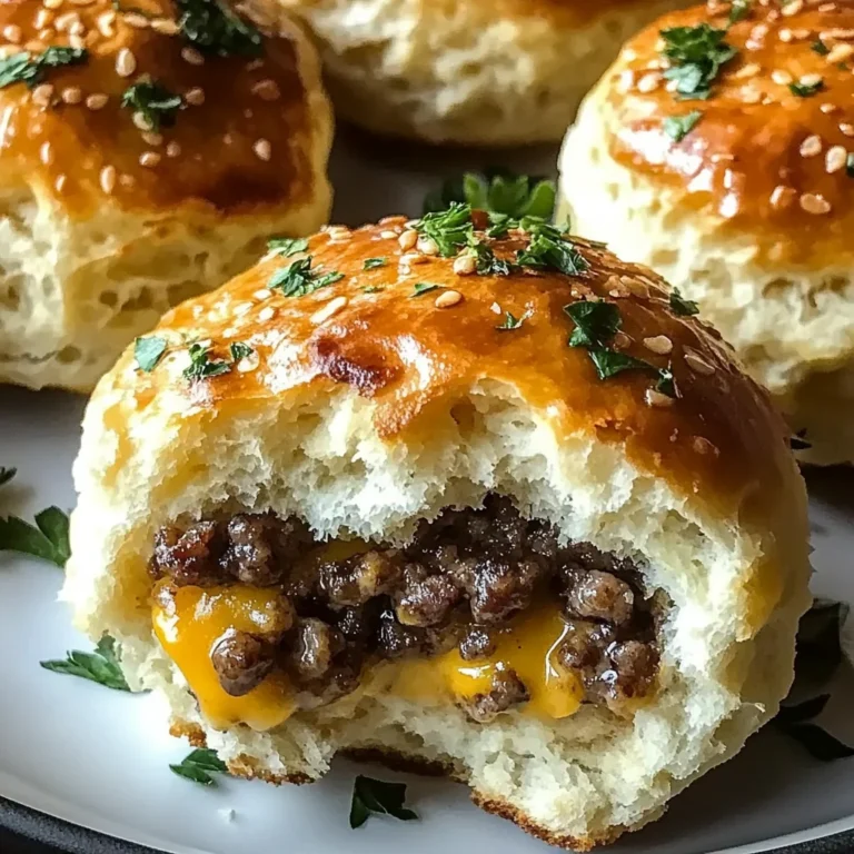 Garlic Parmesan Cheeseburger Bombs