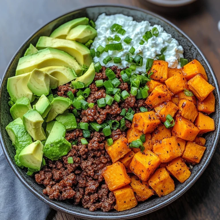 Spicy Ground Beef & Sweet Potato Protein Bowl