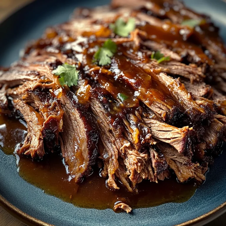 Sweet & Savory Caramelized Pulled Beef Brisket