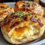 Cheddar Turkey Bacon Egg Biscuit Bombs