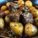 Garlic Butter Beef Bites with Potatoes