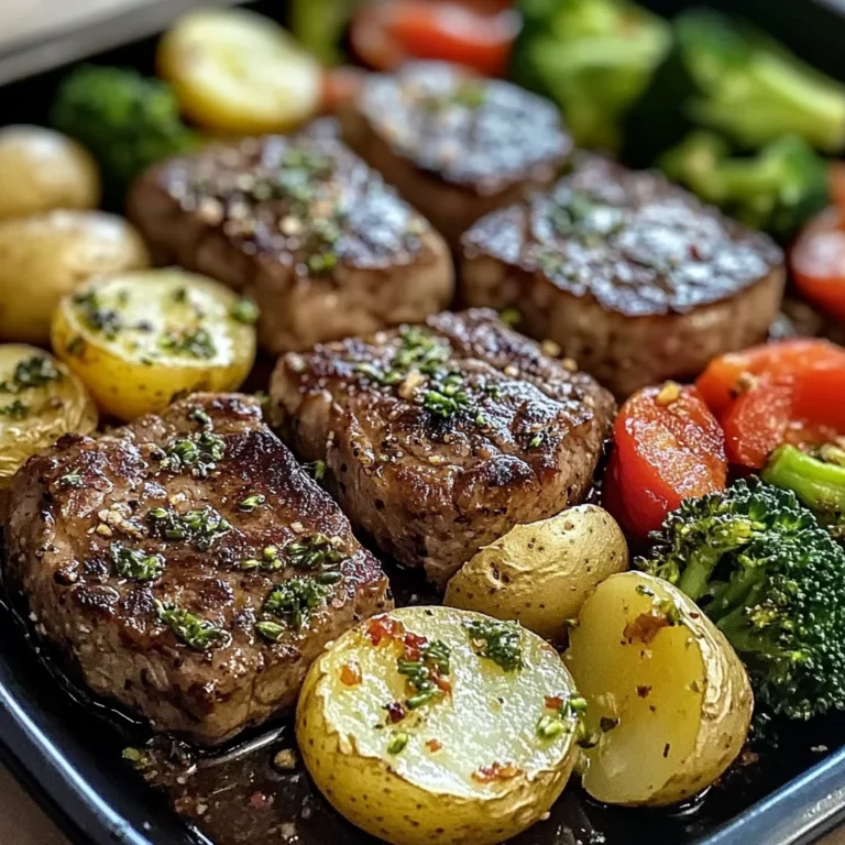 Garlic Butter Steak & Veggies Sheet Pan Recipe