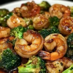 Honey Garlic Shrimp Roasted Broccoli