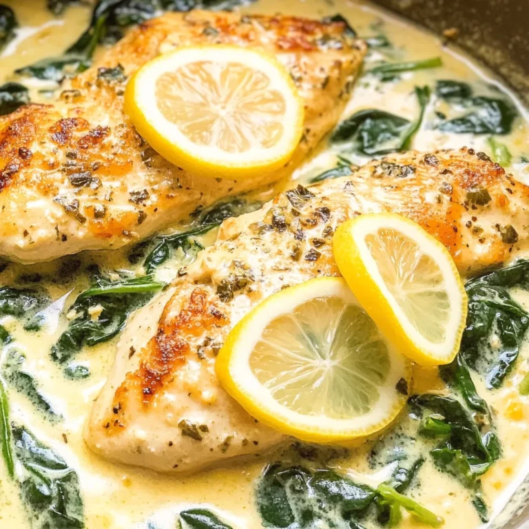 Lemon Parmesan Spinach Chicken