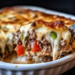 Low Carb Philly Cheesesteak Casserole