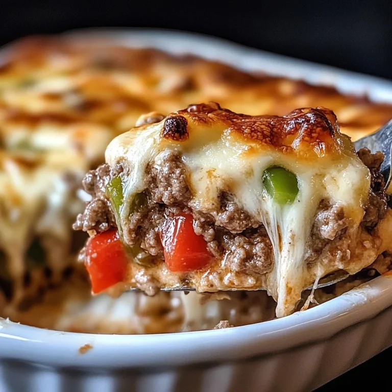 Low Carb Philly Cheesesteak Casserole