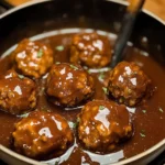 Slow Cooker Salisbury Steak Meatballs (Frozen Meatballs)
