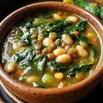 Spinach, Lentil, and Butter Bean Soup