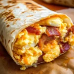 Turkey Bacon Egg and Cheese Breakfast Burritos