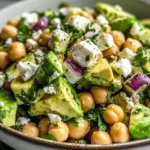 Chickpea Feta Avocado Salad