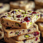Cranberry Pistachio Shortbread Cookies: A Festive Delight for the Holidays