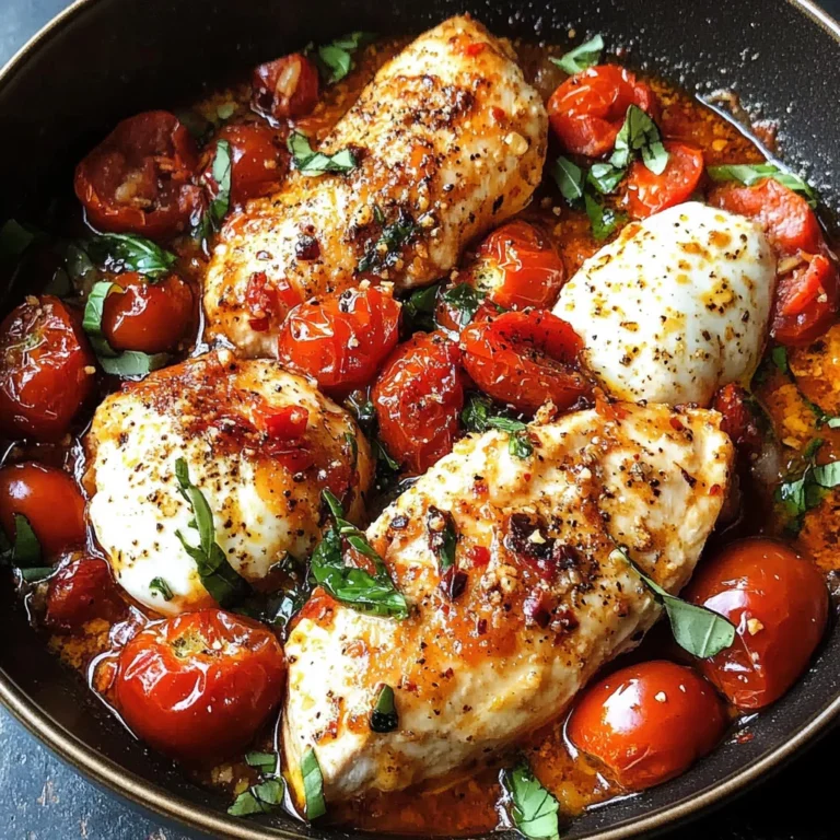 Garlic Tomato Chicken with Mozzarella