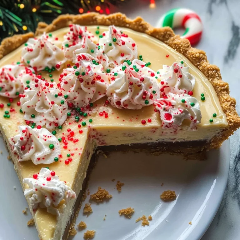 White Chocolate Candy Cane Pie